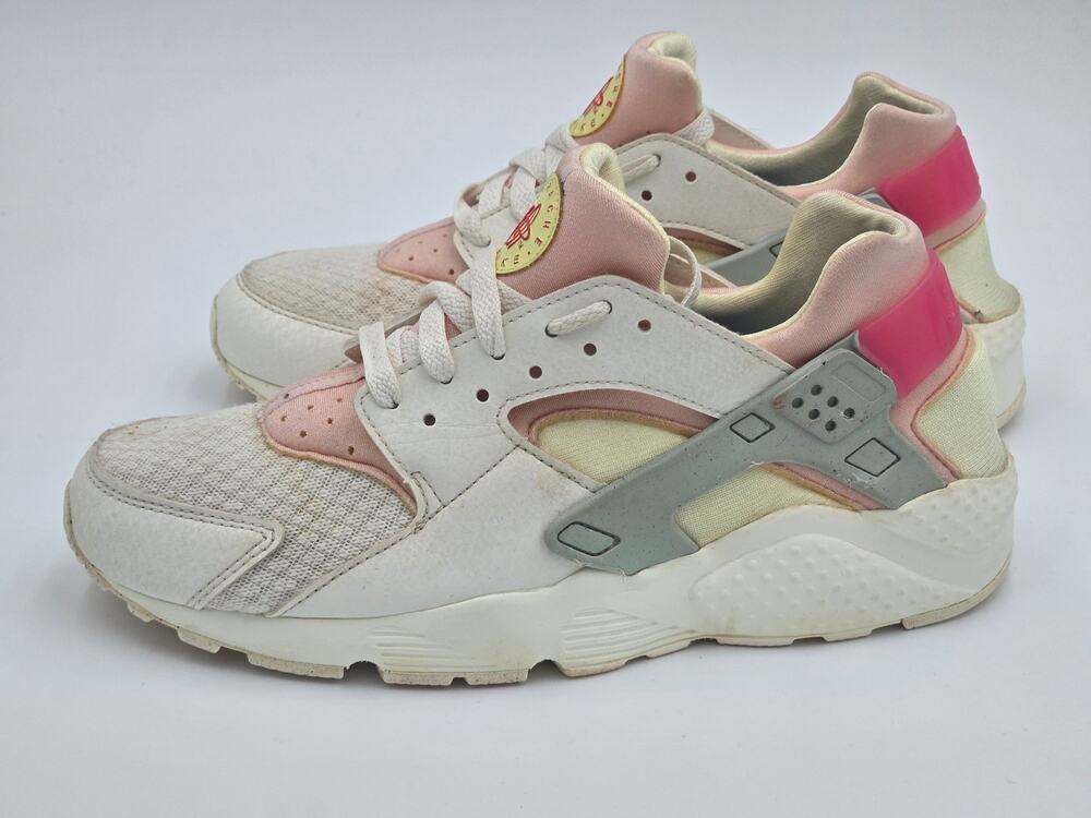 Nike Air Huarache Run GS Summit White Citron Tint Sneakers Youth 7Y